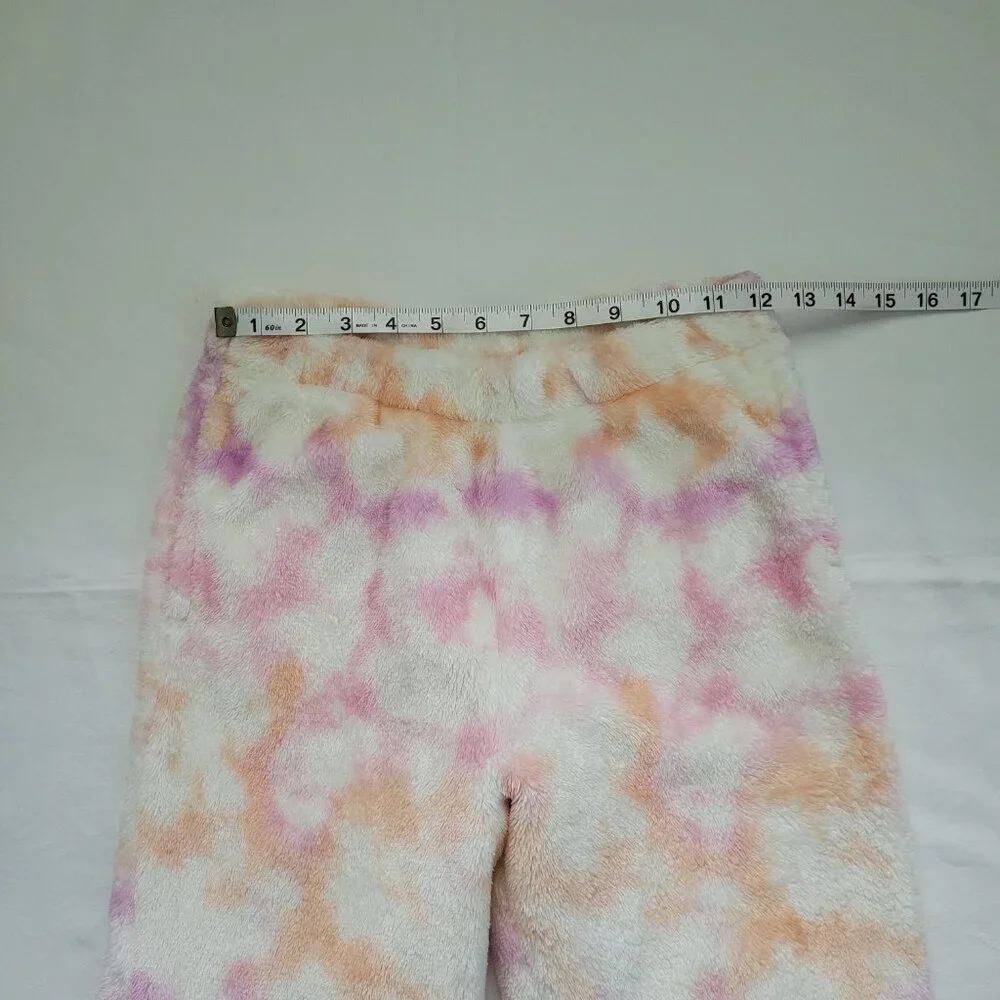Cat & Jack Fleece Jogger Pants Set Pink Tie Dye Blue Star Sweater Girls L Cozy